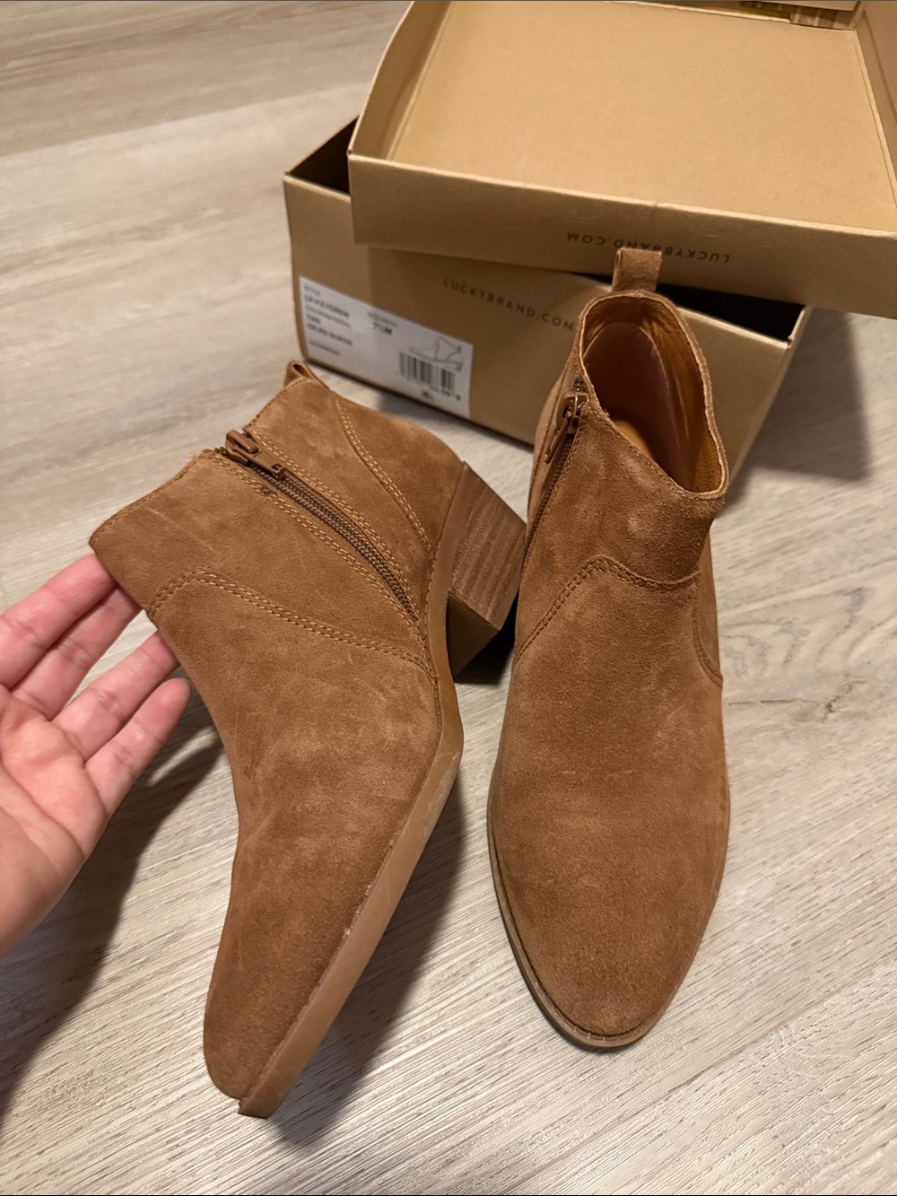 Lucky Brand Suede Ankle Booties